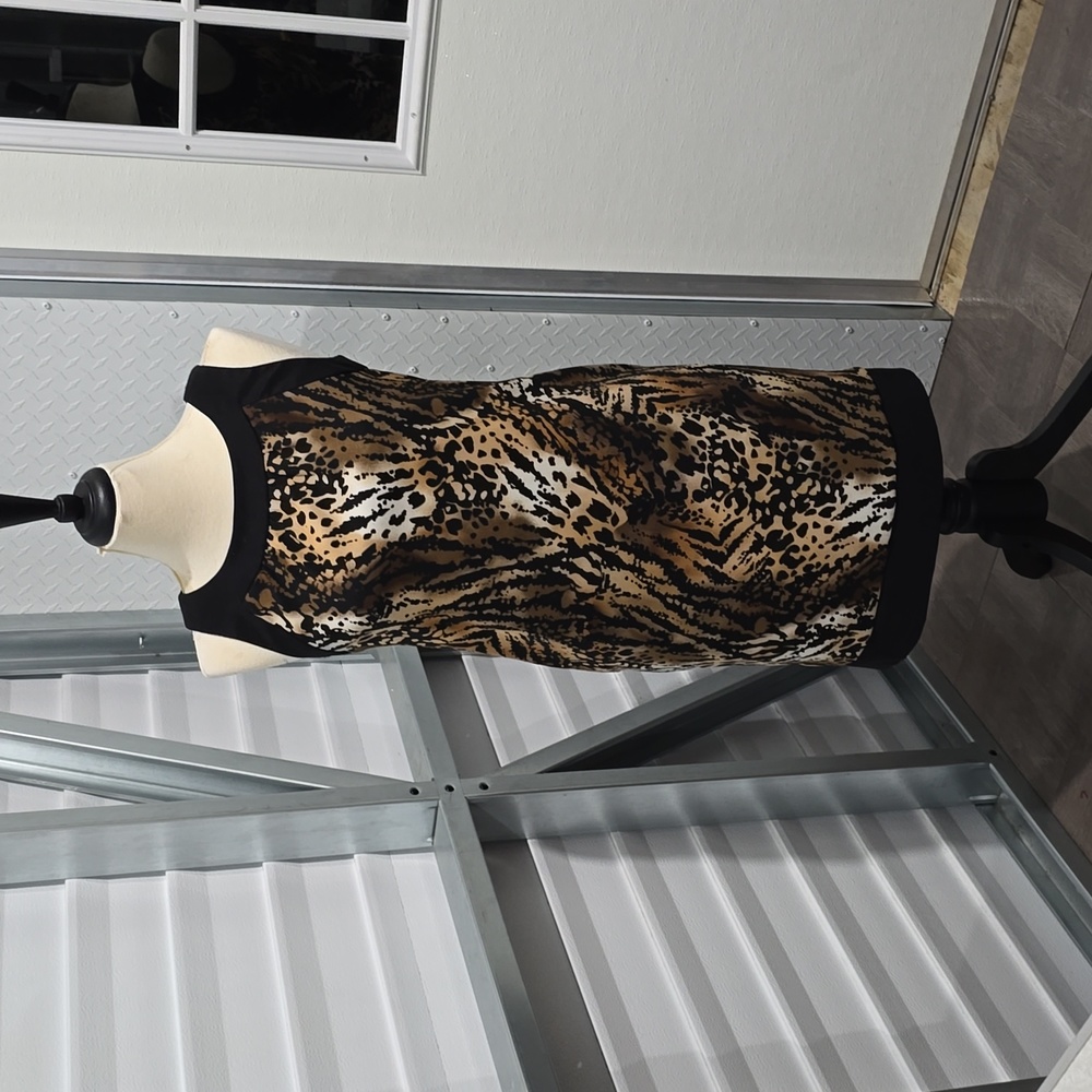 AB STUDIO LEOPARD PRINT DRESS SIZE 10